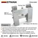 EPMAN 4" Adjustable Set Back Jack Plate Outboard Motor Jack For Boat Steering System Aluminum EPAA13G05