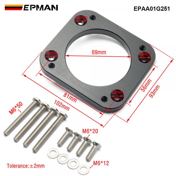 EPMAN Intake Manifold M50 M54 Throttle Body Adapter Plate Kit For BMW M54B30 To M50B25 EPAA01G251