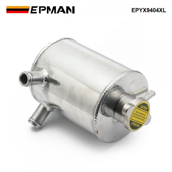 EPMAN Universal Aluminum Radiator Coolant Reservoir Expansion Overflow Header Water Tank Bottle With Cap EPYX9404XL