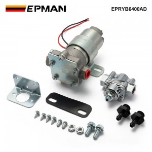 EPMAN 110 GPH Electric Fuel Pump With Regulator Street Strip Carbureted Applications 14 PSI Universal Fits 3/8" NPT Ports EPRYB6400AD