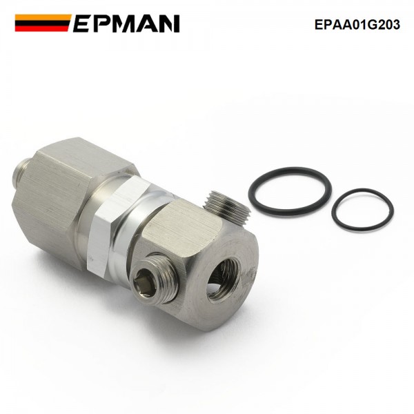 EPMAN Oil Pressure Sending Unit Relocation Adapter With Dual 1/8" NPT Ports EPAA01G203