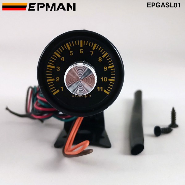 EPMAN Universal Tachometer RPM Gauge Warning LED Shift Light Adjustable digital 1000 to 11000 RPM Modification EPGASL01