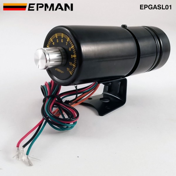 EPMAN Universal Tachometer RPM Gauge Warning LED Shift Light Adjustable digital 1000 to 11000 RPM Modification EPGASL01