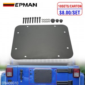 EPMAN 10SETS/CARTON Spare Tire Carrier Delete Filler Plate & Tailgate Durable Rubber Plugs Set for 2007-2018 Jeep Wrangler JK & Unlimited EPAA08G10-10T