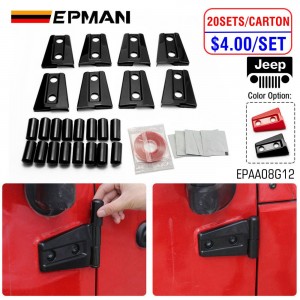 EPMAN 20SETS/CARTON For 4-Door Jeep Wrangler Door Hinge Cover Bearing Decorative Protective Cover Exterior Decoration EPAA08G12-20T