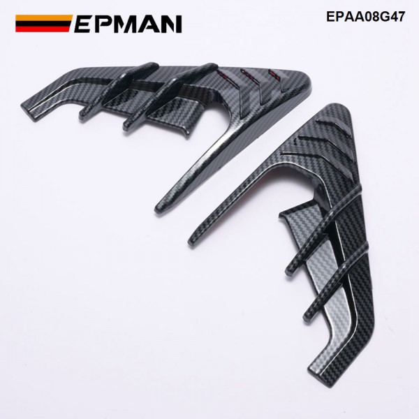 EPMAN Car Accessories For Tesla Model 3 Model Y Side Camera Flanks Covers Spoiler Decorative Protector Guards Dustproof Carbon Fiber EPAA08G47