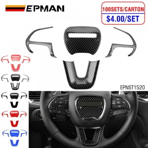 EPMAN 100SETS/CARTON Steering Wheel Cover Trim for 15+ Dodge Challenger,Charger,Durango EPNST1520-100T