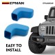 EPMAN 100SETS/CARTON Trailer Hook Protective Cover Tow Hook Covers For Jeep Wrangler JK JL JT 07-23 Front Bumper Trailer Hook Cover, Trailer Buffer Block EPAA08G49-100T