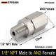 EPMAN Tube Adapter Flare Fitting AN-3 (3AN) Female To 1/8" NPT Male Stainless Steel Oil Tube And Oil Cooling Adapter EPCGQ260