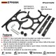 EPMAN Nitrous Oxide Bottle Mount Brackets For Dual Bottles Up To 7 in. Diameter EPAA01G252