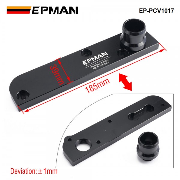 EPMAN 2024 Upgraded Version Billet PCV Adapter Set for Audi VW 2.0 TFSI EA113 ENGINE Boost Kit Cover EP-PCV1017