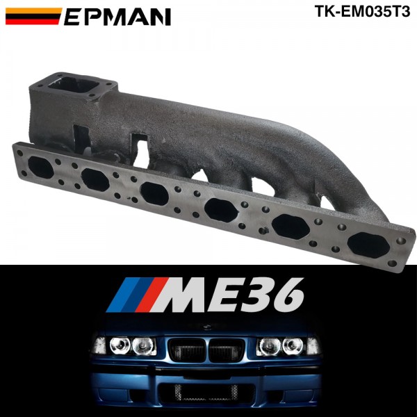 EPMAN For BMW 323i 325i 328i 330i M3 E36 V6 T3 Cast Iron Exhaust Turbo Manifold 38mm Wastegate Flange TK-EM035T3