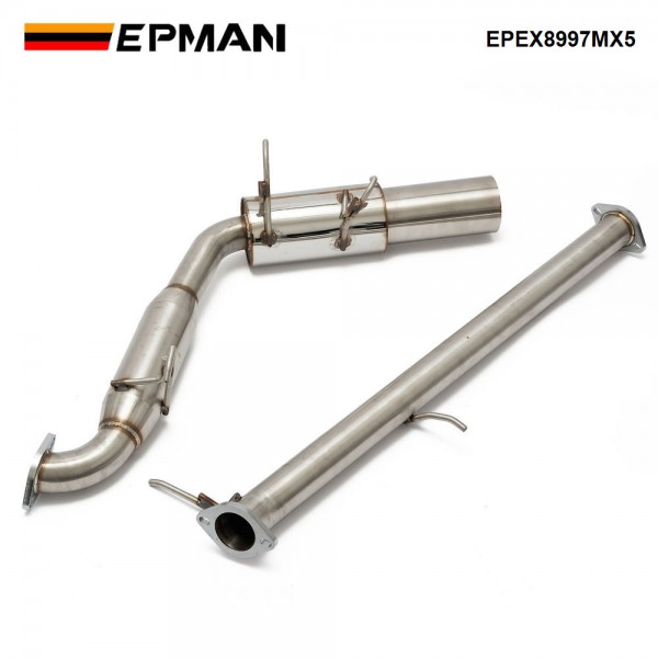 EPMAN High Quality For Mazda Miata MX-5 Eunos 89-97 1.6/1.8L Stainless Exhaust Decat, Downpipe EPEX8997MX5