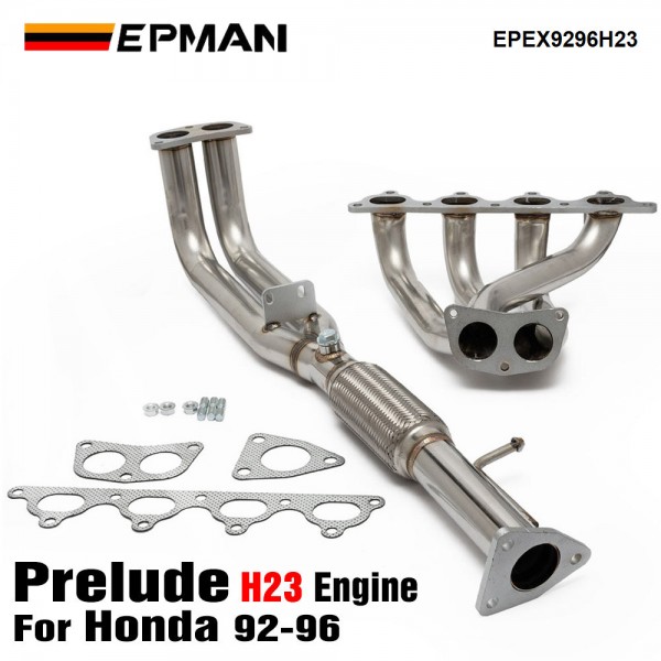 EPMAN For Honda Prelude I4 H23 VTEC 1992-1996 Stainless Steel Exhaust Header EPEX9296H23 