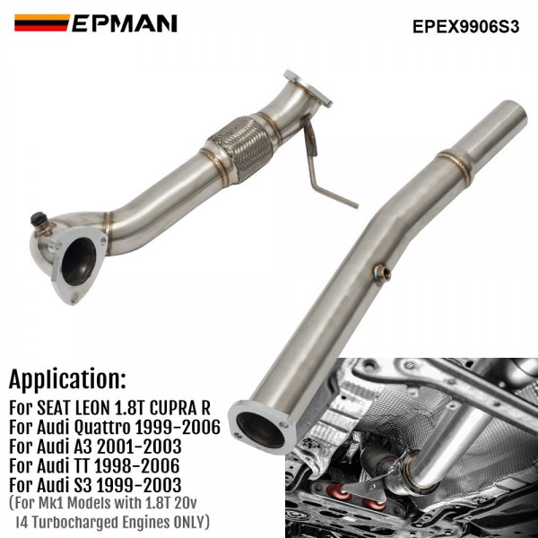 EPMAN Performance Exhaust Upgrade Downpipe For Audi S3 TT 1.8T 1999-2003 High Flow EPEX9906S3