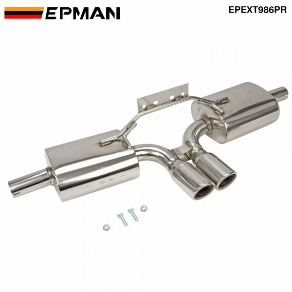 EPMAN Stainless Steel Cat Back Exhaust System Replacement for Porsche 986 Boxster Base 2.5L 2.7L 3.2L EPEXT986PR