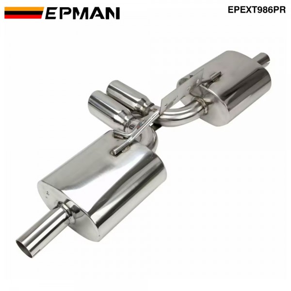 EPMAN Stainless Steel Cat Back Exhaust System Replacement for Porsche 986 Boxster Base 2.5L 2.7L 3.2L EPEXT986PR