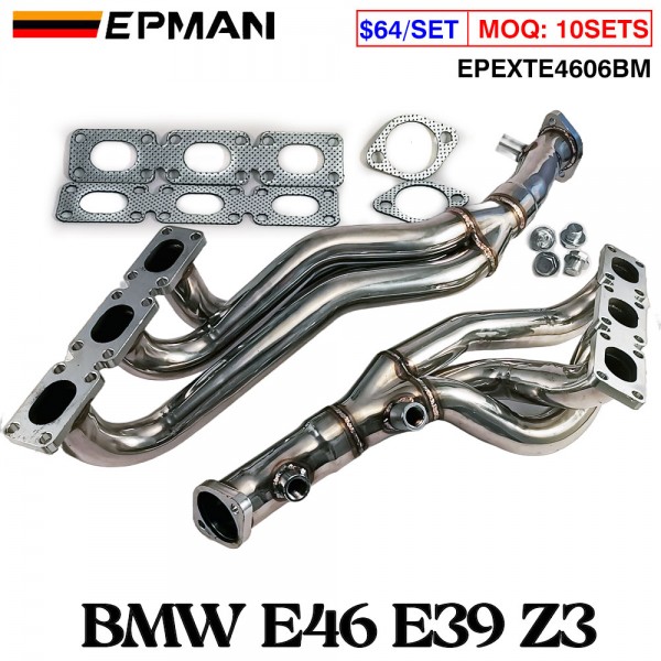 EPMAN Stainless Steel Exhaust Manifold Header for BMW E46 1998-2006 323i 328i Z3-528I/M54 E39 EPEXTE4606BM