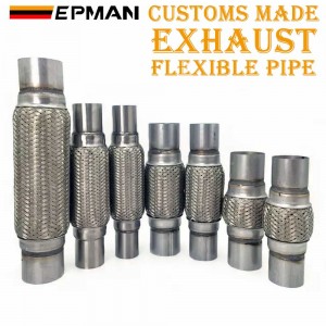 EPMAN Car Heavy Duty Stainless Steel Bellow Exhaust Muffler Flexible Car Exhaust Pipe Tip Tube