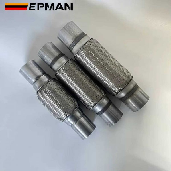 EPMAN Car Heavy Duty Stainless Steel Bellow Exhaust Muffler Flexible Car Exhaust Pipe Tip Tube