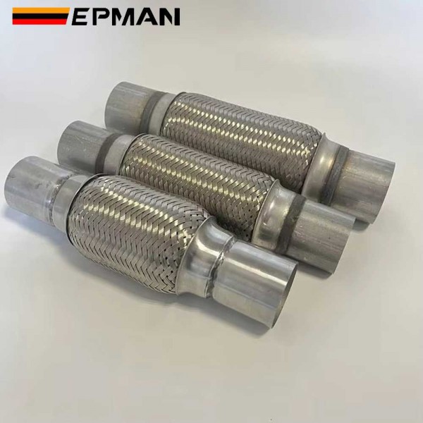 EPMAN Car Heavy Duty Stainless Steel Bellow Exhaust Muffler Flexible Car Exhaust Pipe Tip Tube