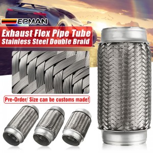 EPMAN SS201 SS304 Inner Braid Outlock 2.5" 3" 3.5"4" Exhaust Stainless Flex Bellow Flexible Pipe for Automotive (Pre-Order)