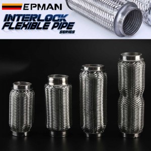 EPMAN Universal Stainless Steel Exhaust Flexible Pipe Flexi Joint Tube Car Repair Accessories