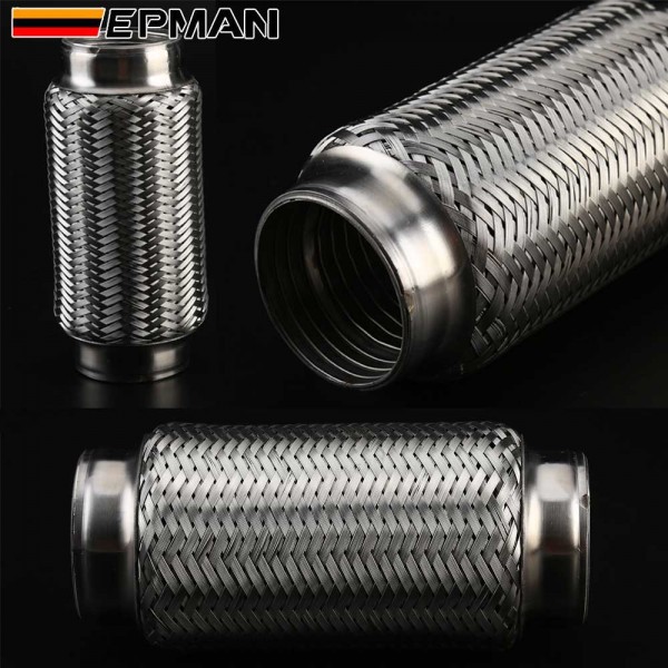 EPMAN Universal Stainless Steel Exhaust Flexible Pipe Flexi Joint Tube Car Repair Accessories