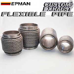 EPMAN Car Exhaust Flexible Pipe Exhaust Flex Connector Pipes Bellows Universal for Car Durable Stainless Steel 201/304