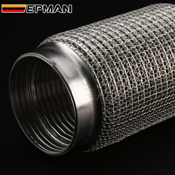 EPMAN Car Exhaust Flexible Pipe Exhaust Flex Connector Pipes Bellows Universal for Car Durable Stainless Steel 201/304