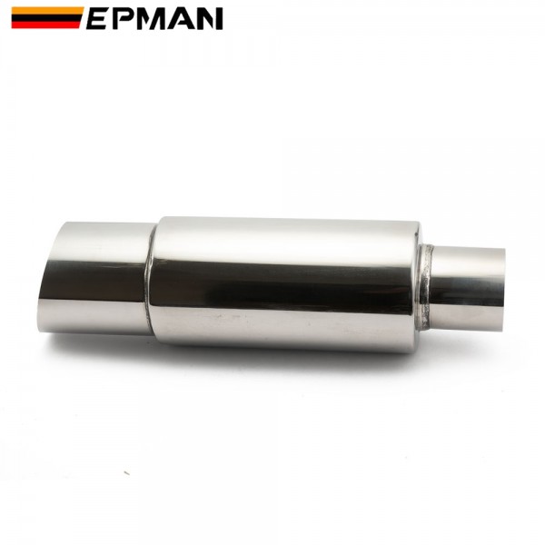 EPMAN 12PCS/Carton Universal 3.5" Exhaust Muffler Silencer Tip Chrome Stainless Steel 89mm Exhaust Pipe Inlet 2" 2.25" 2.5" 2.75" (Pre-Order Customization)