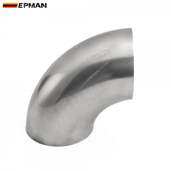 EPMAN Stainless Steel 1.5", 1.75" 2", 2.25", 2.5", 2.75", 3", 3.5", 4" Weld Long Radius 90 Elbows for Car Modified Exhaust Elbow Pipe, Exhaust Downpipe Cutout Stair Handrail etc..