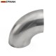 EPMAN Stainless Steel 1.5", 1.75" 2", 2.25", 2.5", 2.75", 3", 3.5", 4" Weld Long Radius 90 Elbows for Car Modified Exhaust Elbow Pipe, Exhaust Downpipe Cutout Stair Handrail etc..