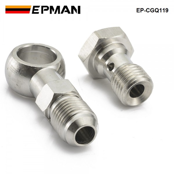 EPMAN Car Banjo Bolt M14x1.5mm to 6AN -6 Turbo Water Coolant GT25 GT28 GT30 MHI TD05 TD06 EP-CGQ119