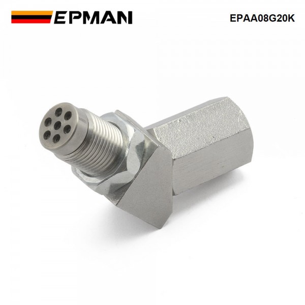 EPMAN Spacer Catalytic Adapter Bung M18 * 1.5 Oxygen O2 Sensor Fix Check Engine Light 45 Degree EPAA08G20K