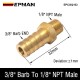 EPMAN Straight 3/8 ID Hose Barb 1/8 Male NPT Brass Fitting Adapters For Vacuum Line, Fuel Pump, Oil Cooler EPCGQ103