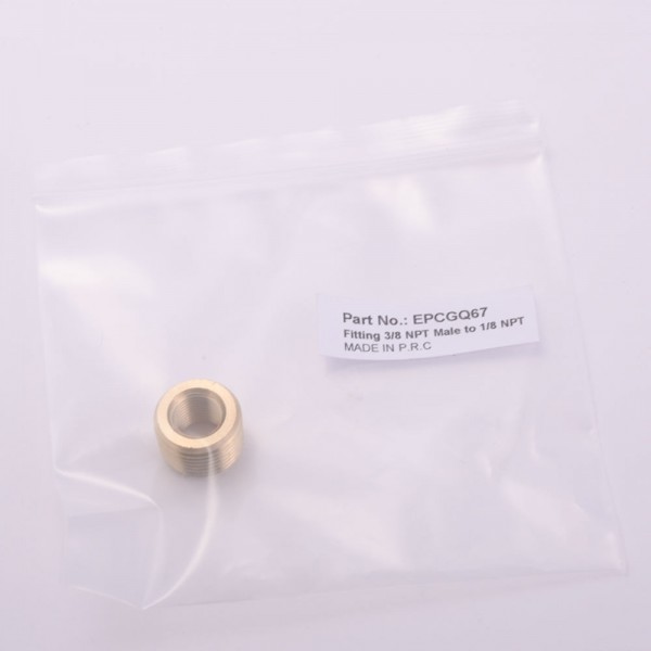 EPMAN Brass Pipe Fitting 3/8" NPT Male to 1/8" NPT Female Reducer Face Bushing EPCGQ67