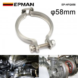 EPMAN Exhaust V Clamp, Turbine V-Clamp 58mm Replacement For TD02, TD025, TD03 Turbocharger Car Accessories EP-HFQ058