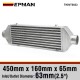 EPMAN Front Mount Intercooler Turbo Heat Cooler 2.5in Inlet 450*160*65mm Universal Radiator Engine Aluminum Intercooler Car Accessory TKINT0033