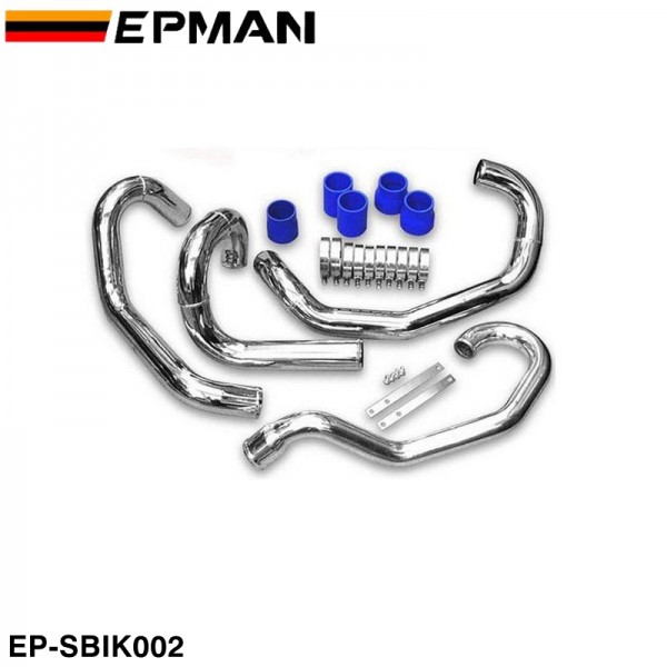 EPMAN Intercooler + Pipings + Silicone Hose +T-Bolt Clamps For Subaru WRX Impreza GC8 95-00 EP-SBIK002Q