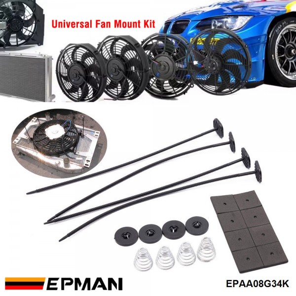 EPMAN Fan Mounting Kit, 1Set Electric Radiator Fan Mounting Kit Compatible for Electric Cooling Fan and Transmission Cooler EPAA08G34K