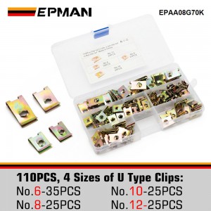 EPMAN 110PCS Screw and Nut Clip Set Interior Trim Fastener Clips For Vehicle EPAA08G70K