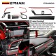 EPMAN 10SETS/CARTON 11PCS For Honda Civic Seden 2016 2017 2018 2019 2020 Carbon Fiber Car Console Center Dashboard Cover Trim Decorative Stickers EPAA08G40-10T