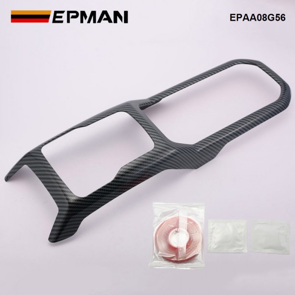 EPMAN 10SETS/CARTON Car Styling Gear Shift Panel Frame Cover Trim Decoration Red/Carbon Fiber Style For Jeep Wrangler JL 2018-2024 EPAA08G56-10T