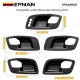 EPMAN 30SETS/CARTON 5PCS/SET Carbon Fiber Inner Door Handle Bowl Cover Trim For Dodge Charger 2011-2023/ Chrysler 300 2015-2023 EPAA08G57-30T