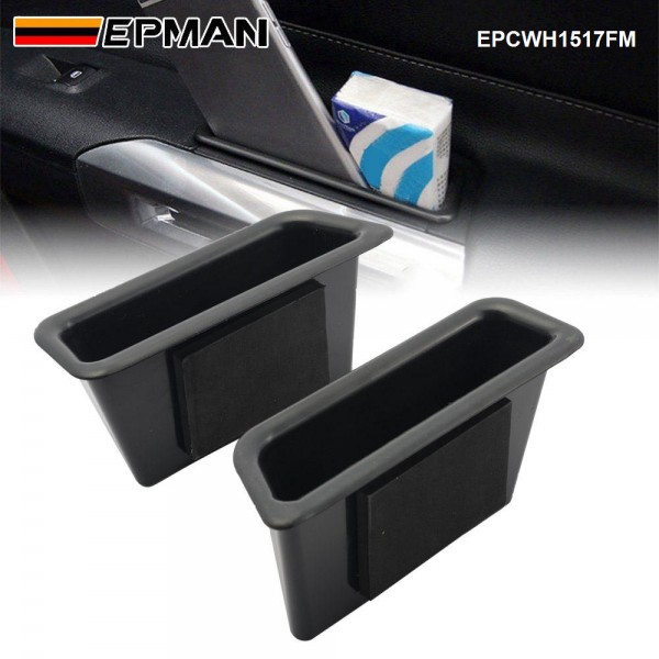 EPMAN 50SETS/CARTON Inner Side Door Handle Storage Box Cover Accessories For Ford Mustang 2015+ EPCWH1517FM-50T