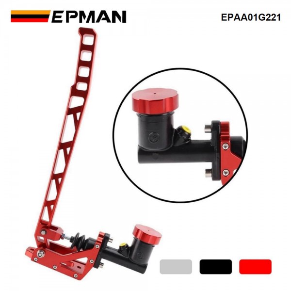 EPMAN Car Handbrake Racing Hydraulic Handbrake Long Level Gear Kit Black Red Silver Racing Car Aluminum Drift Hydro E-Brake EPAA01G221