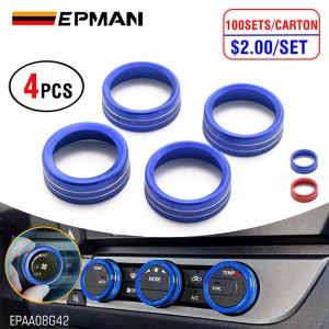 EPMAN 100SETS/CARTON Air Conditioner AC Switch Audio CD Button Knob Cover Trim Compatible With Toyota Tacoma 2016 2017 2018 2019 2020 2021 2022 EPAA08G42-100T