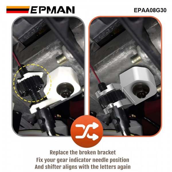 EPMAN Shift Indicator Cable Bracket Metal 83244 Compatible with Ford E150 E250 E350 E450 F150 F250 F350 F450 F550 Excursion Expedition Explorer Ranger Gear Shifter Selector Accessories EPAA08G30