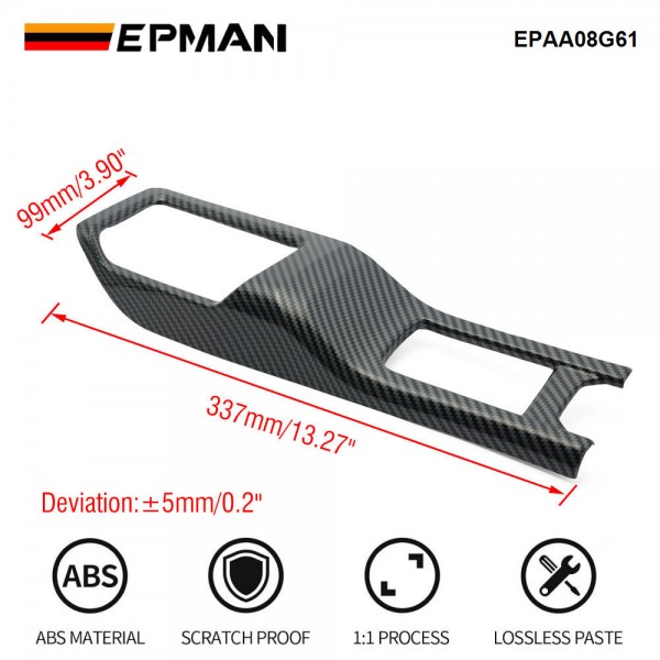 EPMAN 20SETS/CARTON Carbon Fiber 4WD Gear Shift Panel Trim Cover For Jeep Wrangler JL & JT 2018+ EPAA08G61-20T